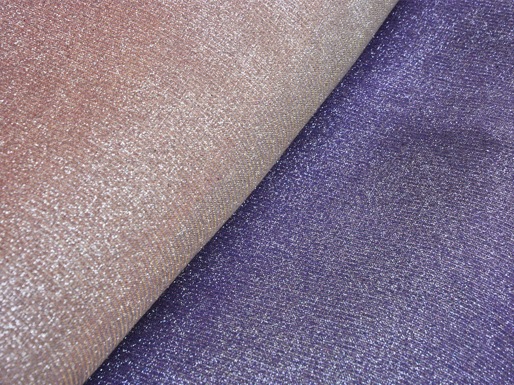 Blue & Rust Dual Shade Plain Shimmer Bonding Fabric