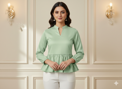 Pastel Mint Green Plain Malai Satin Fabric