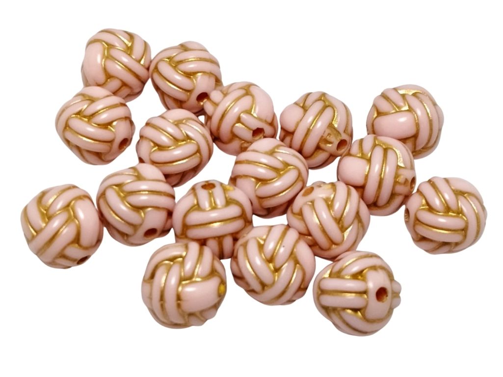 Baby Pink Spherical Plastic Matte Finish Beads