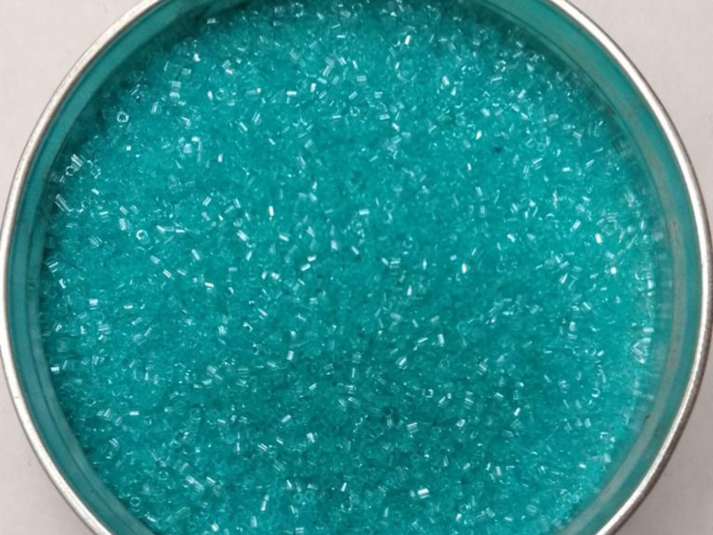 Aqua Blue Transparent 2 Cut Glass Seed Beads- 1.5 mm