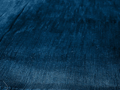 Peacock Blue Plain Bangalore Raw Silk Fabric  (Wholesale)