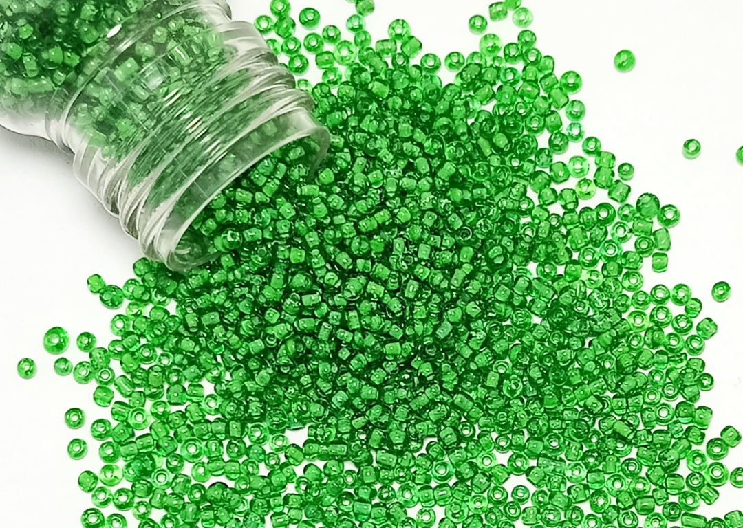 Green Inside Dyed Round Rocailles Glass Seed Beads (Wholesale)