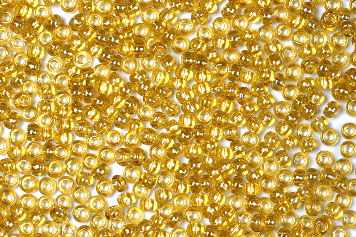 Honey Golden Preciosa Luster Inside Round Rocailles Seeds Beads