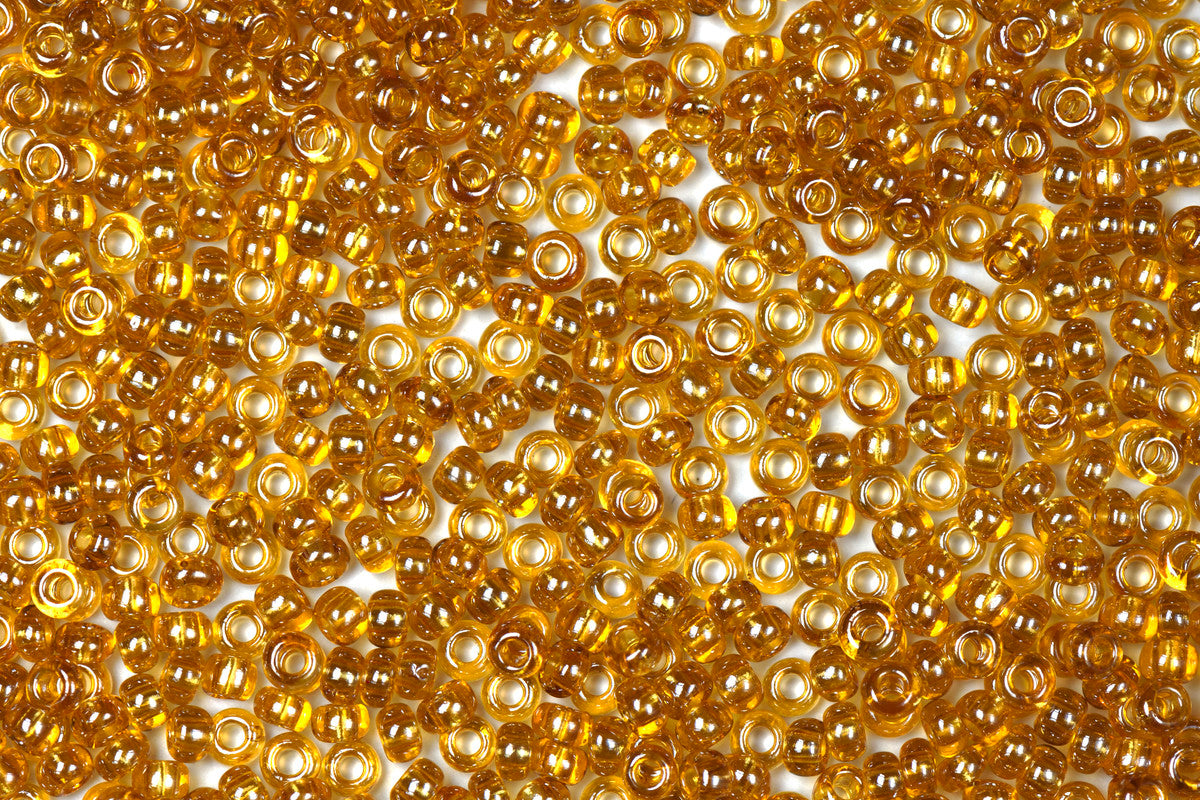 Mustard Preciosa Luster Inside Round Rocailles Seeds Beads