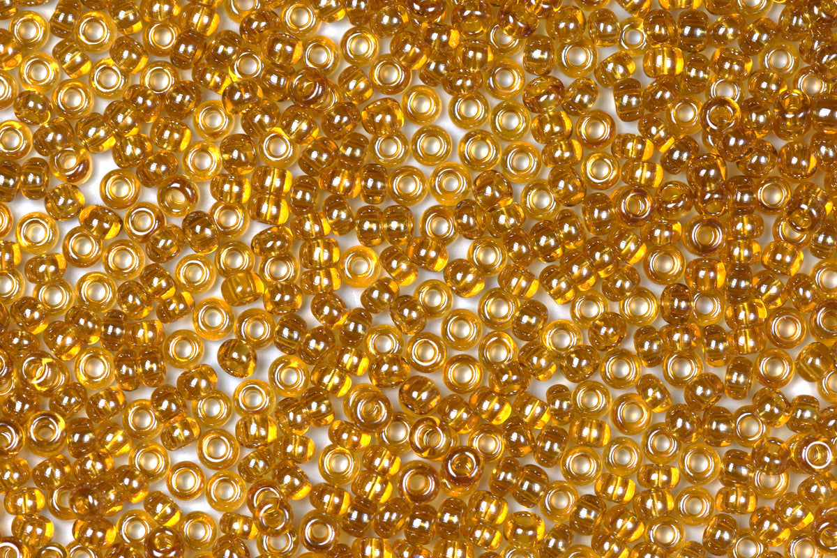 Honeycomb Yellow Preciosa Luster Inside Round Rocailles Seeds Beads