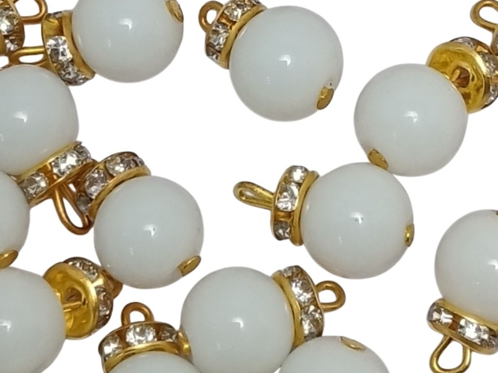 White Spherical Loreal Beads