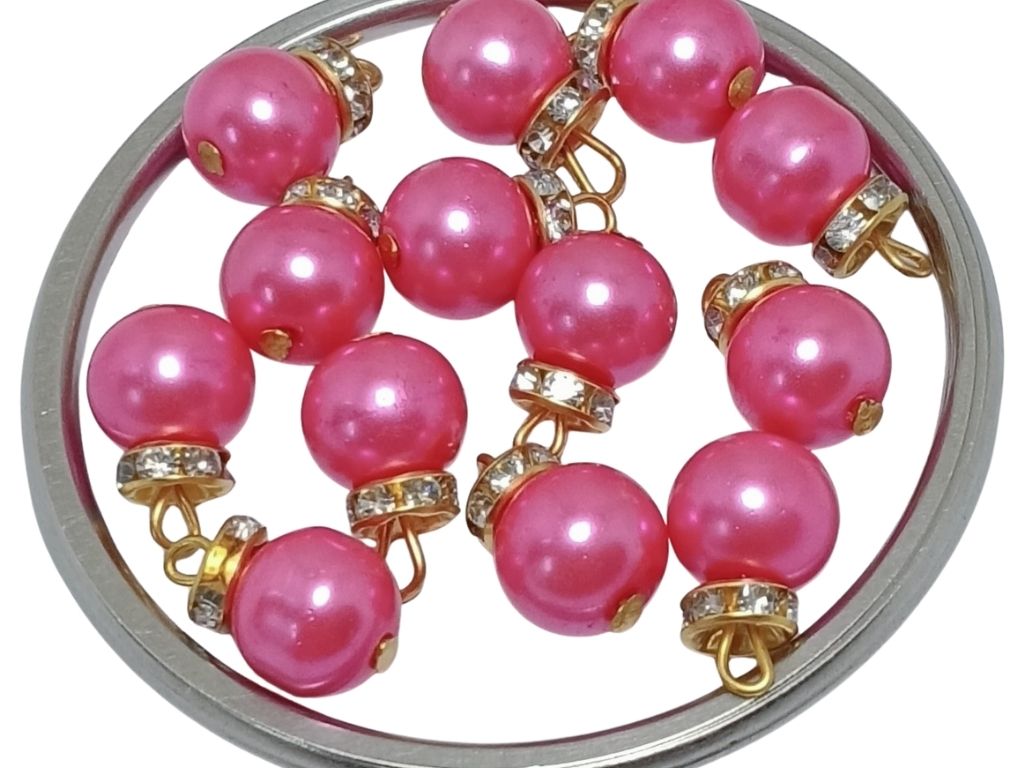 Rani Pink Spherical Loreal Beads