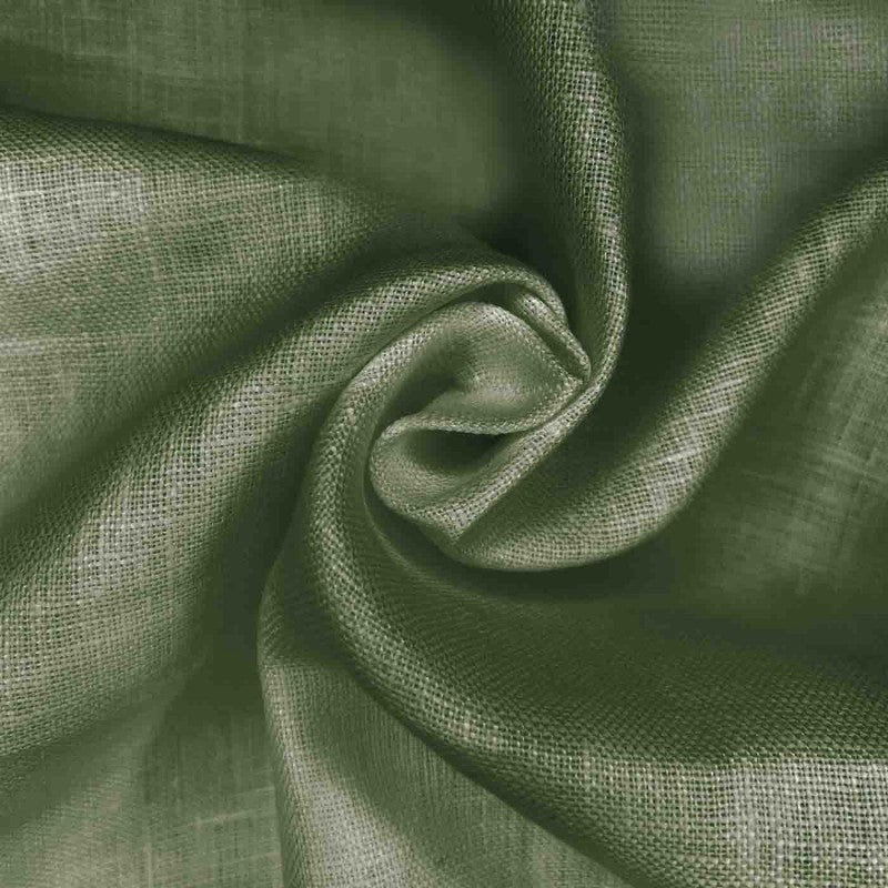 Precut of 2.5 Meter Emerald Green Pure Linen Fabric - 60 Lea