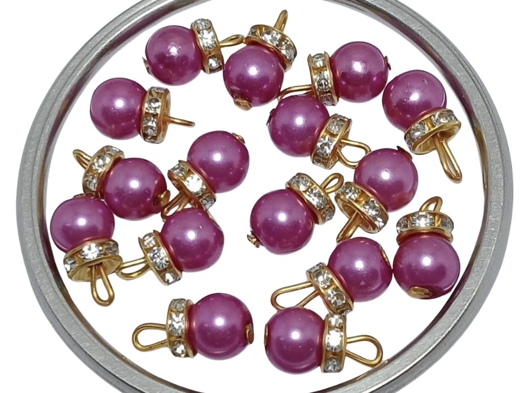 Purple Spherical Loreal Beads