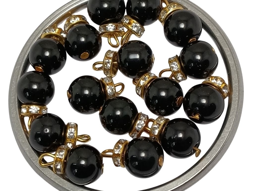 Black Spherical Loreal Beads