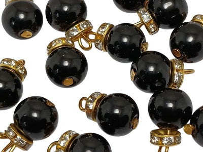 Black Spherical Loreal Beads