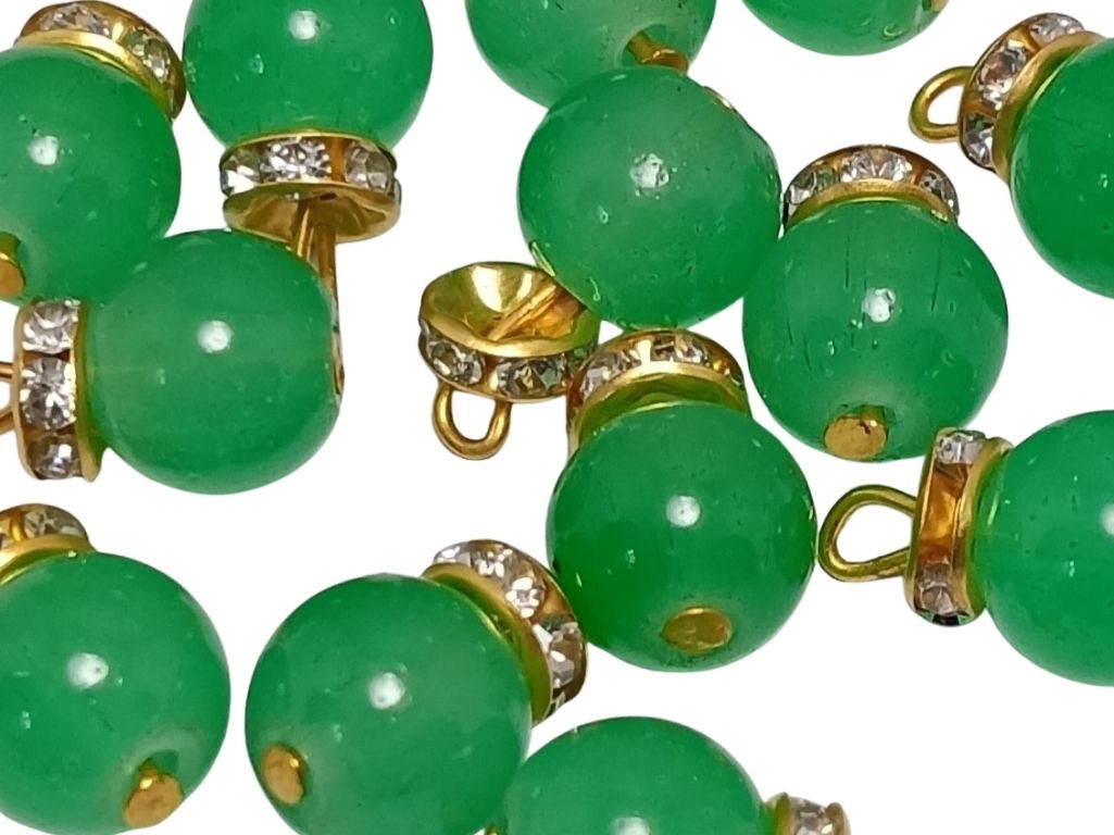 Green Spherical Loreal Beads