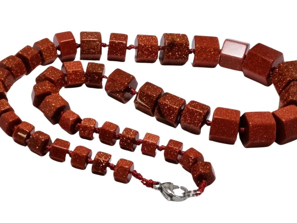 Brown Haxagon Multiple Sized Natural Stone Beads