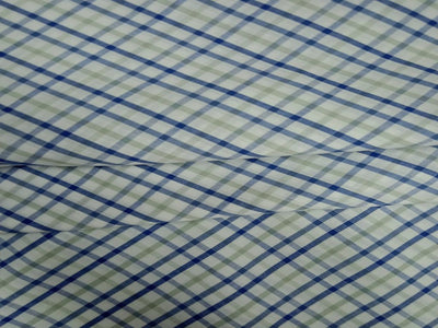 Blue & Gray Cotton Plaid Check Fabric