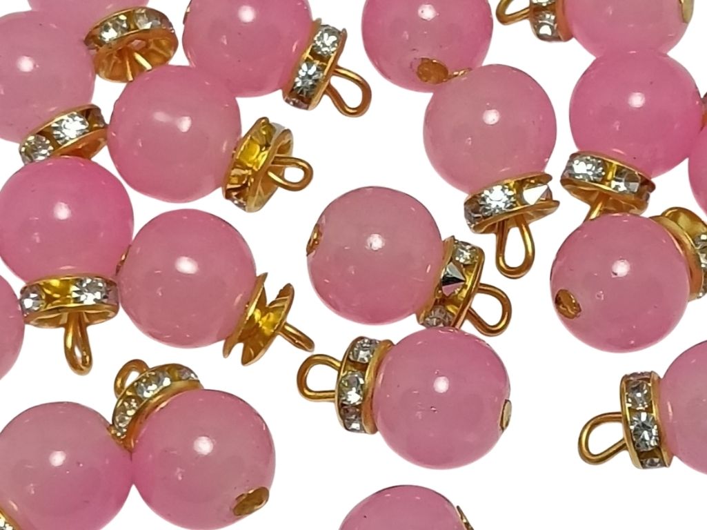 Pink Spherical Loreal Beads