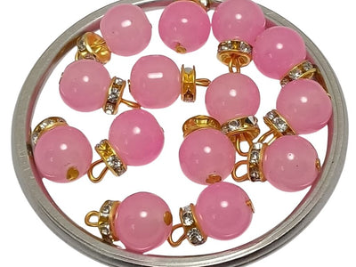 Pink Spherical Loreal Beads
