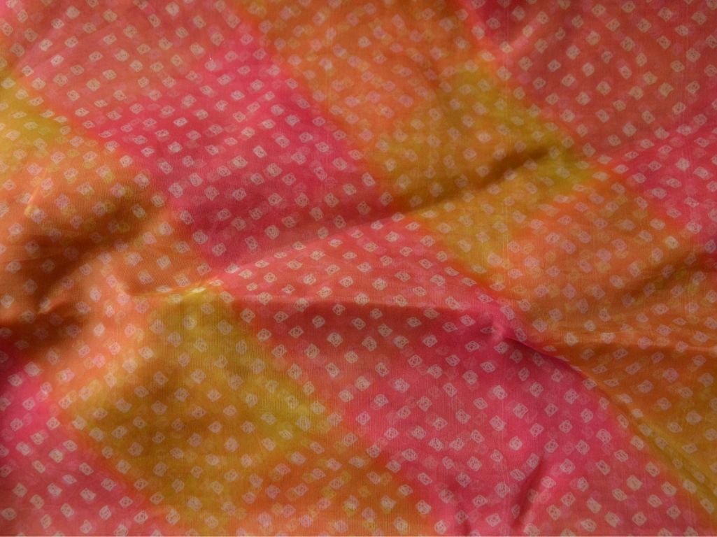 Multicolour Floral Digital Printed Liquid Organza Fabric