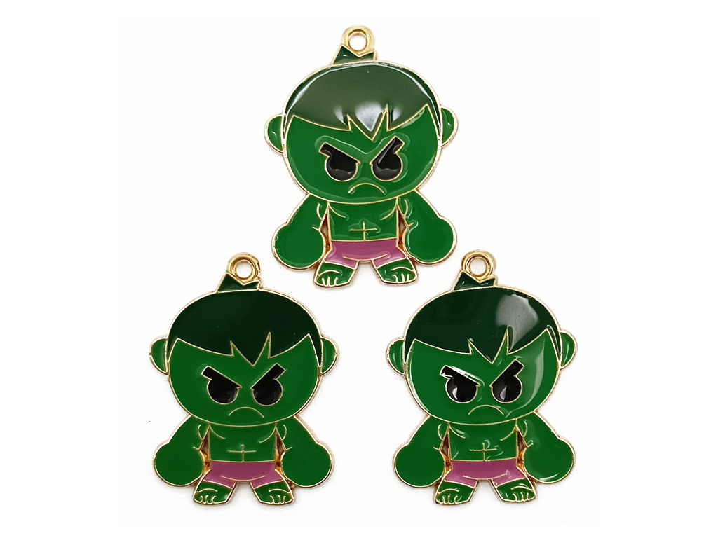 Green Hulk Metal Charms