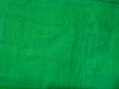 Bright Green Plain Pure Viscose Gaji Silk Fabric