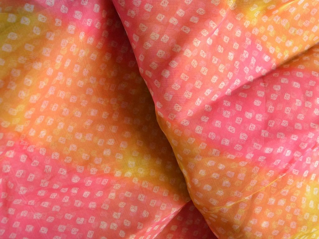 Multicolour Floral Digital Printed Liquid Organza Fabric