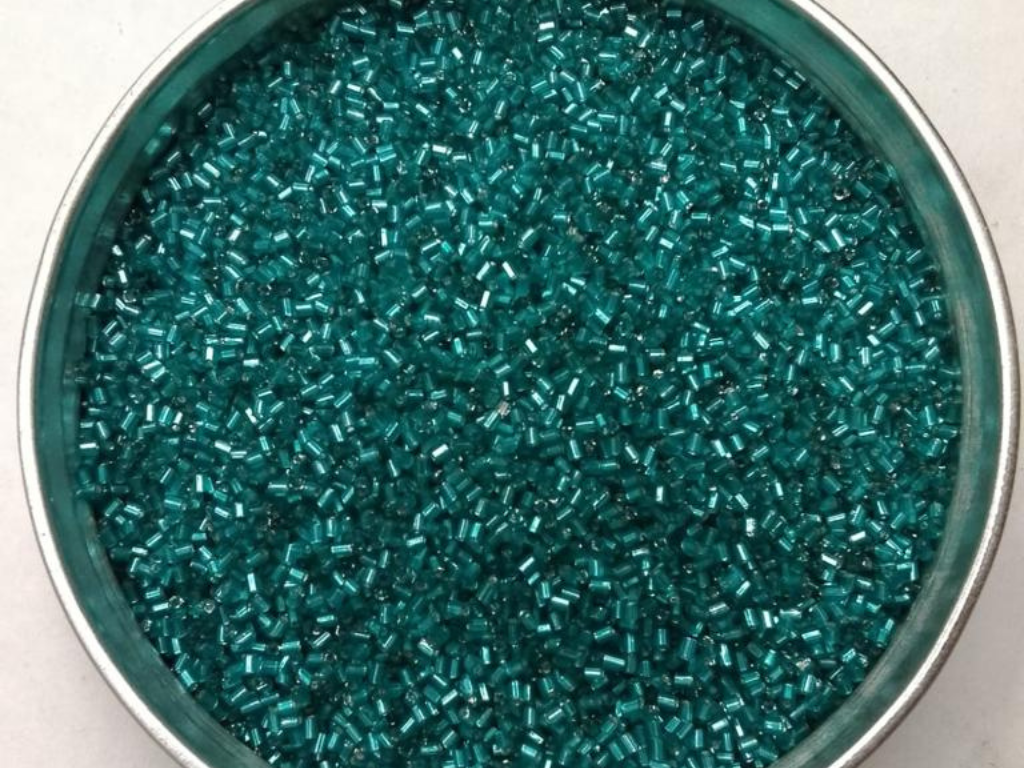 Teal Green 2 Cut Glass Seed Beads- 1.5 mm