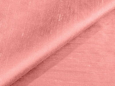 Peach Pink Plain Bangalore Raw Silk Fabric  (Wholesale)