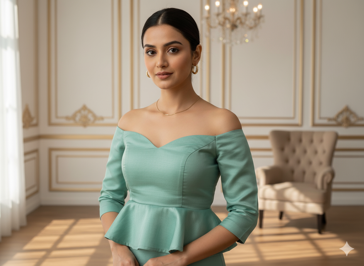 पिस्ता हरा सादा शुद्ध विस्कोस गाजी सिल्क फैब्रिक