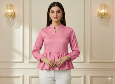 Pastel Baby Pink Plain Malai Satin Fabric