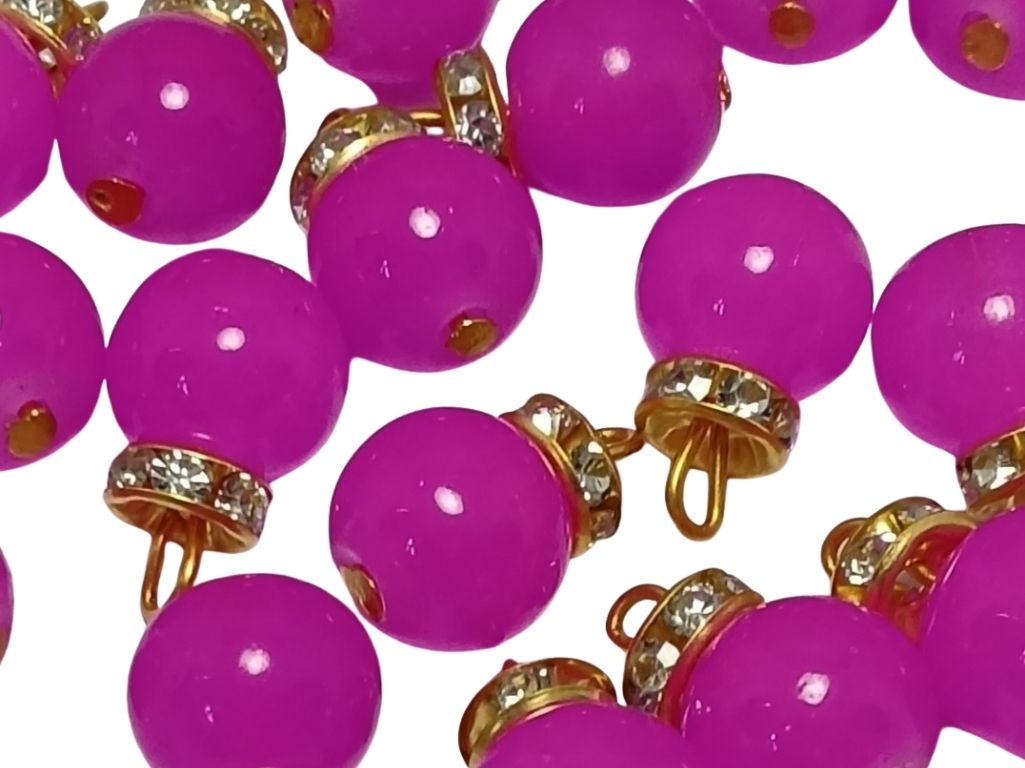 Magenta Spherical Loreal Beads