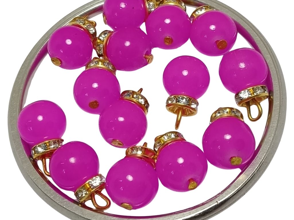 Magenta Spherical Loreal Beads