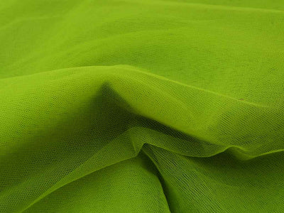 Parrot Green Plain Net Fabric