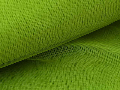 Parrot Green Plain Net Fabric