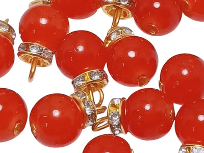 Orange Spherical Loreal Beads