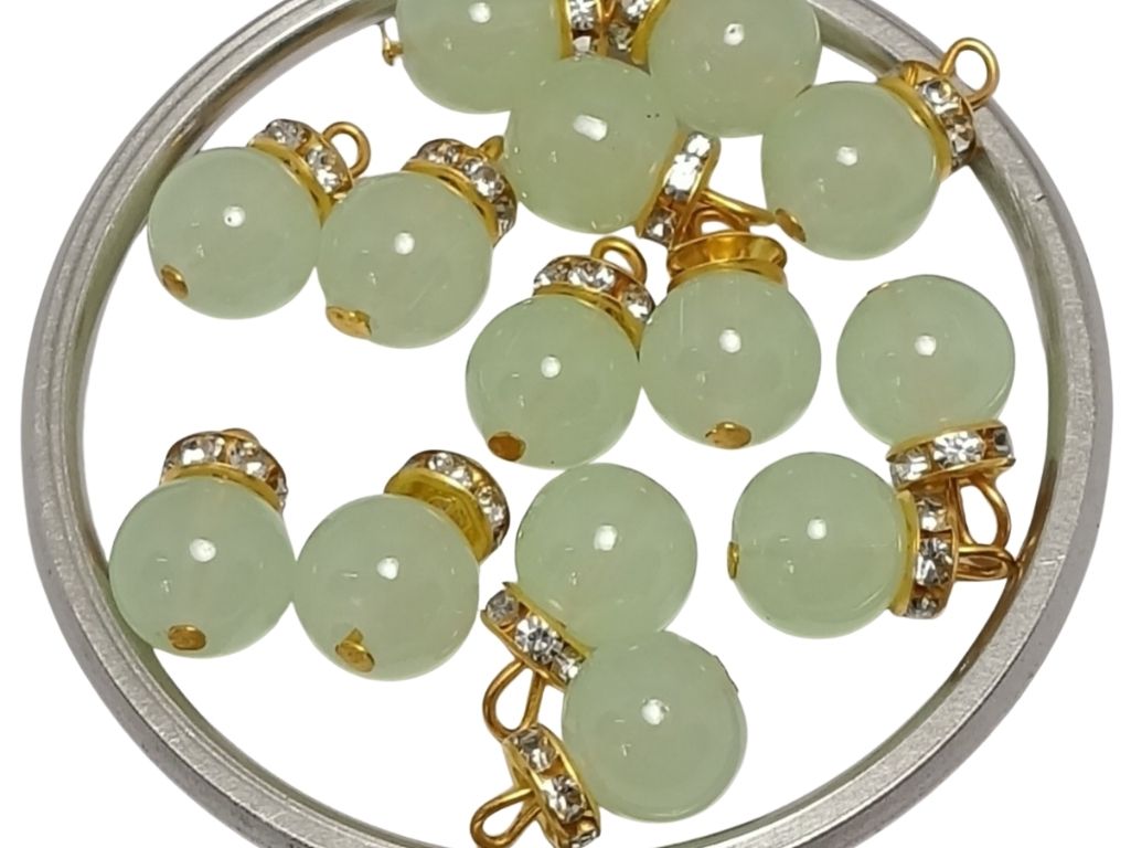 Off White Spherical Loreal Beads