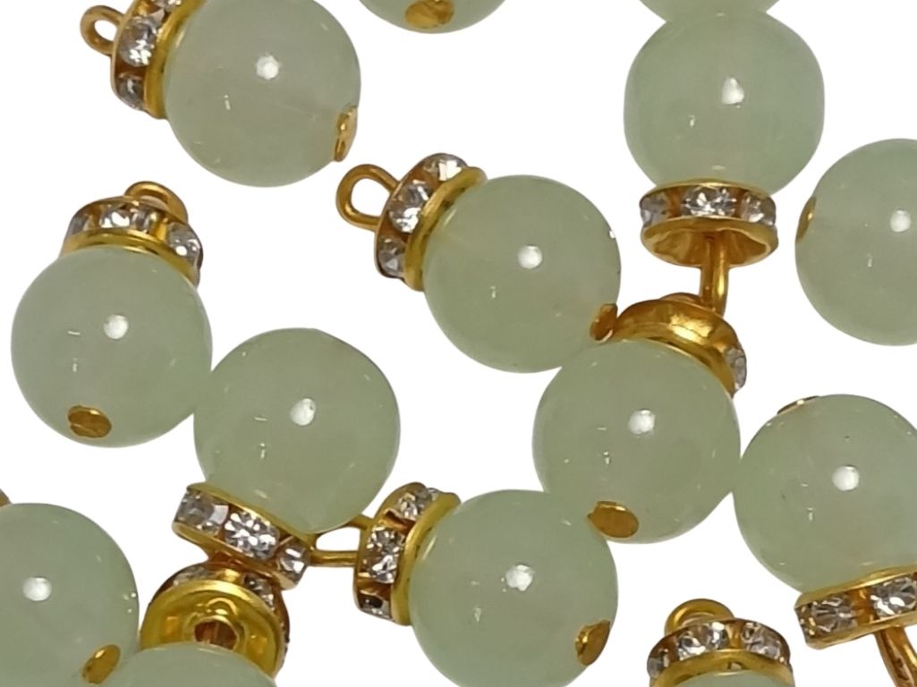 Off White Spherical Loreal Beads