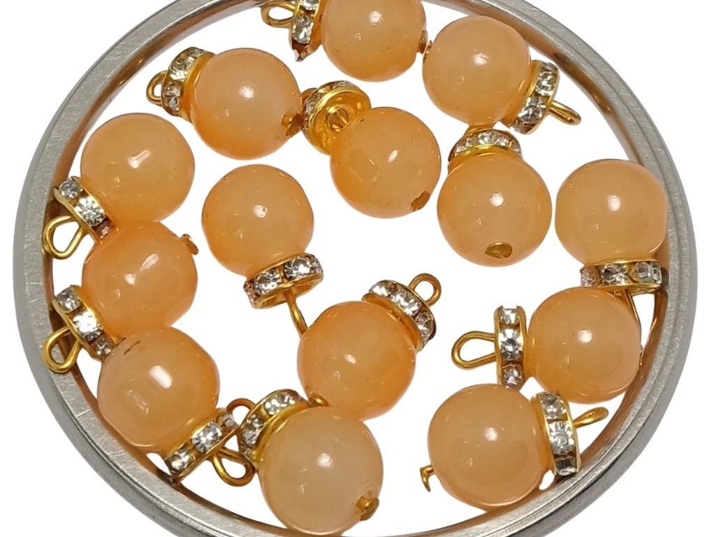 Light Orange Spherical Loreal Beads