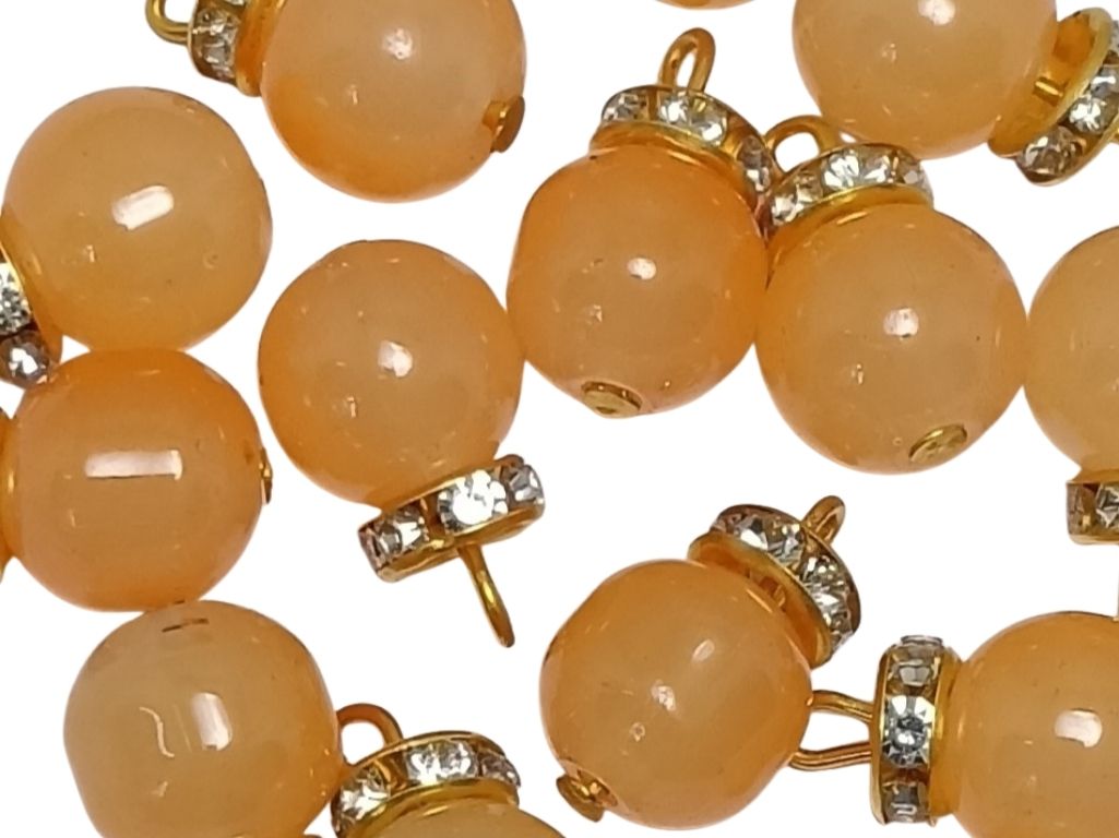 Light Orange Spherical Loreal Beads