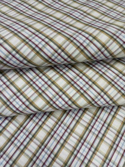 MultiColour Pure Cotton Yarn Dyed Plain Weave Fabric