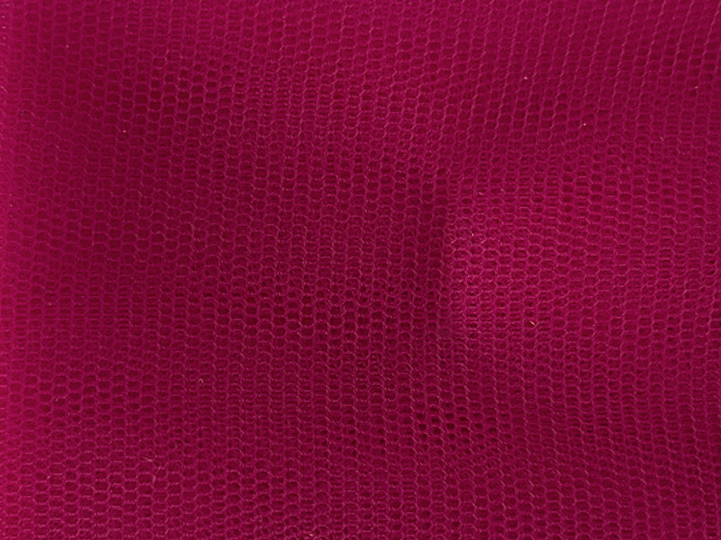 Cherry Red Plain Net Fabric