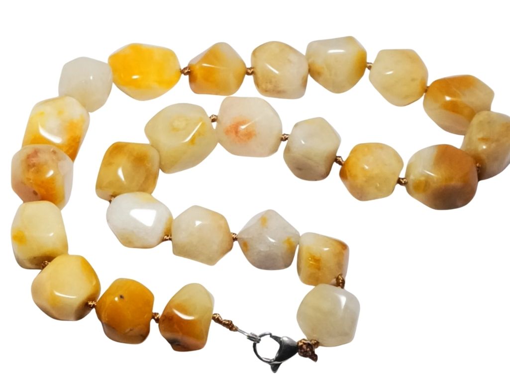Sunrise Yellow Irregular Multiple Sized Natural Stone Beads