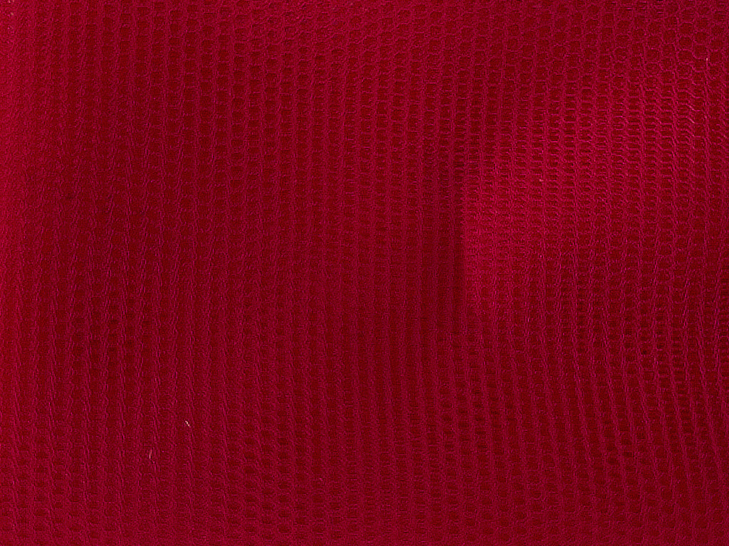 Crimson Red Plain Net Fabric