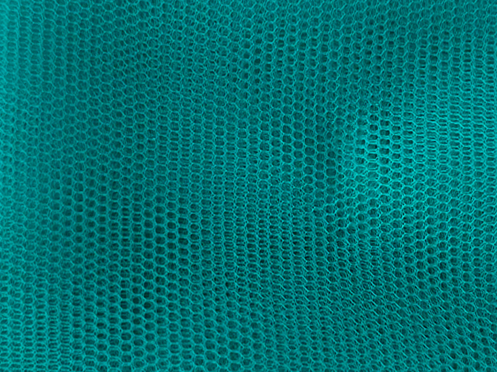 Dark Teal Plain Net Fabric