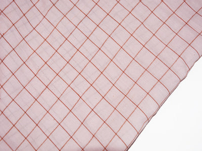 precut-of-2-5-meter-baby-pink-check-cotton-rayon-fabric