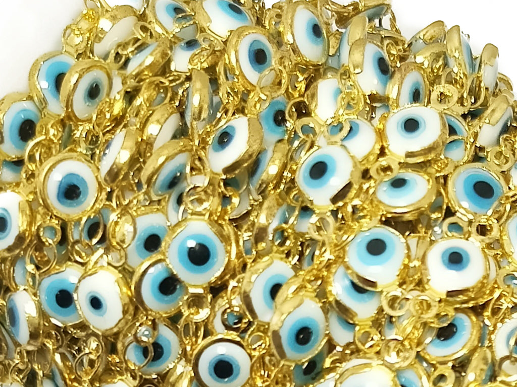 Multicolor Evil Eye Glass Beads Chain