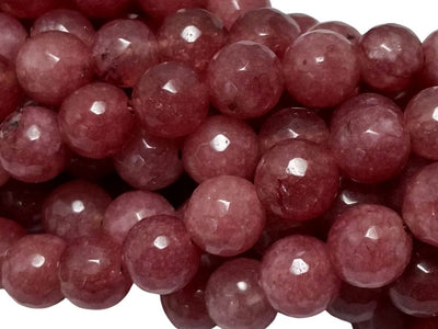 Dark Peach 8 mm Rondelle Jade Quartz Stones