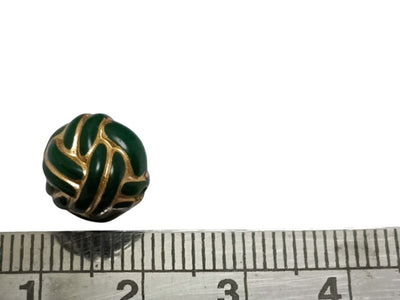 Dark Green Spherical Plastic Matte Finish Beads