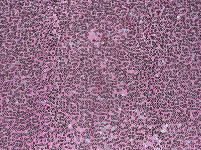 Pink Plain Sequins Embroidered Net Fabric