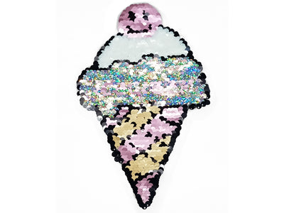Multicolor Ice Cream Reversible Sequins Motifs
