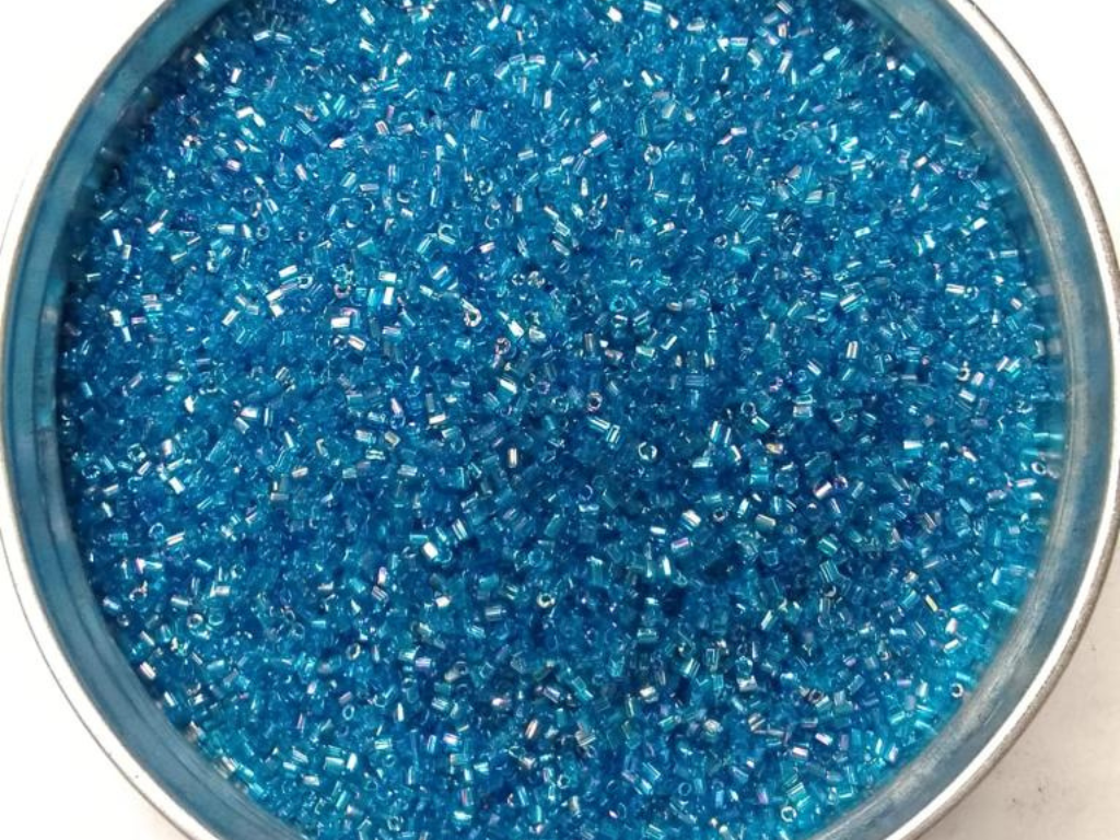 Bright Blue Lustre 2 Cut Glass Seed Beads- 1.5 mm (Wholesale)