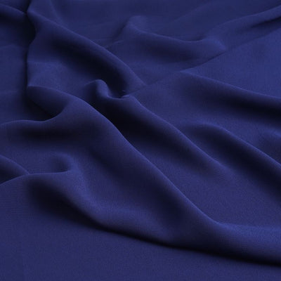 Midnight Blue Plain Faux Georgette Fabric